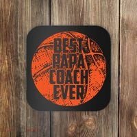 Best Papa Coach Ever Basketball Cool Sports Team Dad Father Coaster thumb 0