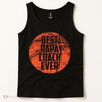 Best Papa Coach Ever Basketball Cool Sports Team Dad Father Tank Top thumb 2