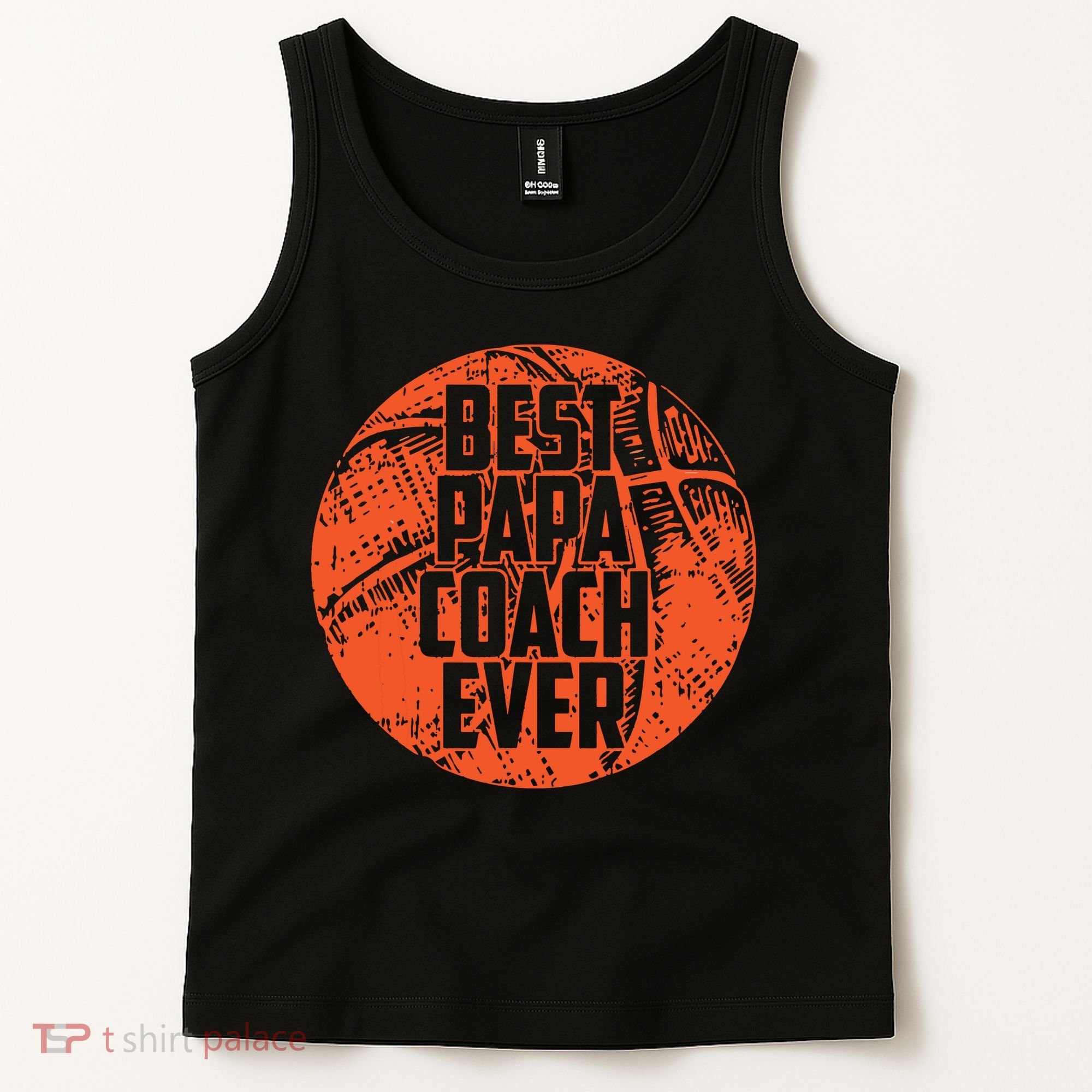 Best Papa Coach Ever Basketball Cool Sports Team Dad Father Tank Top