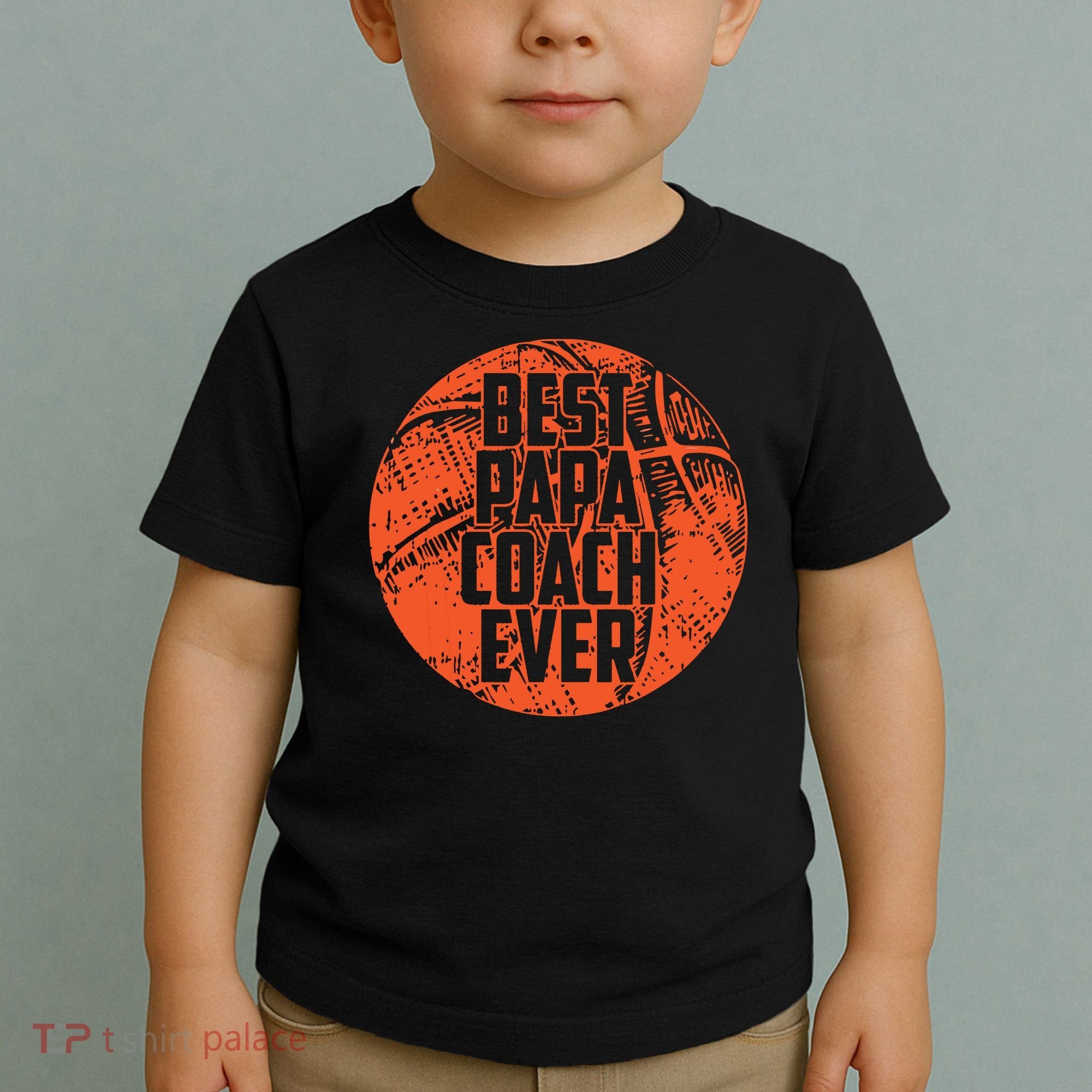 Best Papa Coach Ever Basketball Cool Sports Team Dad Father Toddler T-Shirt