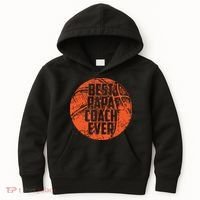 Best Papa Coach Ever Basketball Cool Sports Team Dad Father Kids Hoodie thumb 0