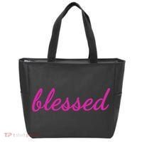 Blessed Pink Christian Tote Bag thumb 0