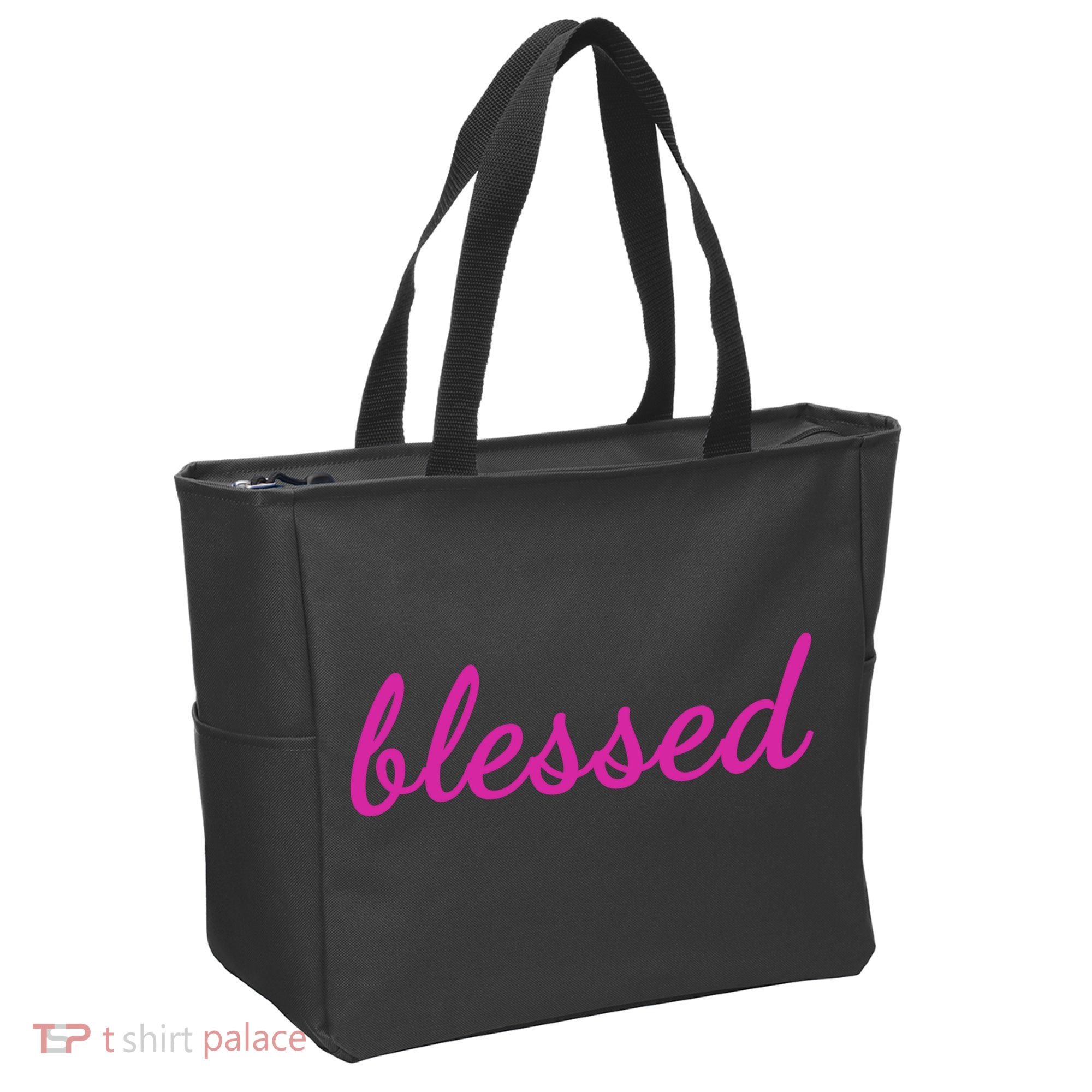 Blessed Pink Christian Tote Bag