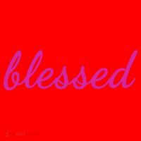 Blessed Pink Christian Santa Hat thumb 1