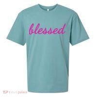Blessed Pink Christian Sueded Cloud Jersey T-Shirt thumb 0