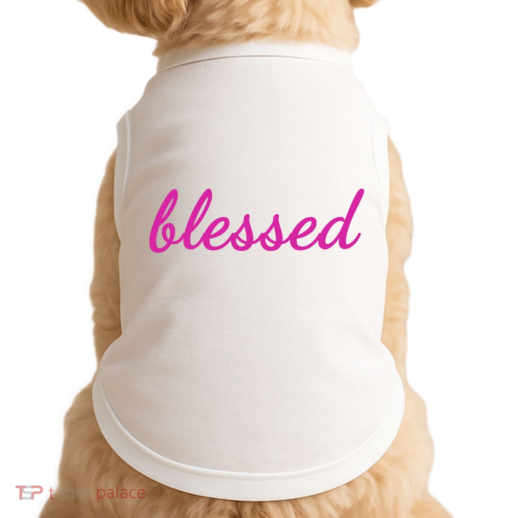 Blessed Pink Christian Doggie Tank