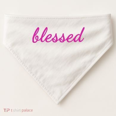 Blessed Pink Christian USA-Made Doggie Bandana