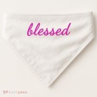 Blessed Pink Christian USA-Made Doggie Bandana thumb 0