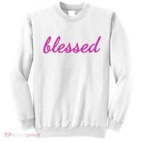 Blessed Pink Christian Sweatshirt thumb 0