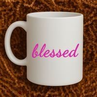 Blessed Pink Christian Coffee Mug thumb 2