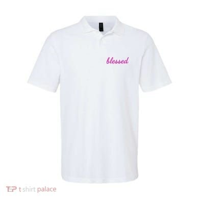 Blessed Pink Christian Polo