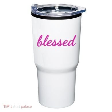 Blessed Pink Christian Tumbler