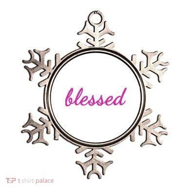 Blessed Pink Christian Ornament