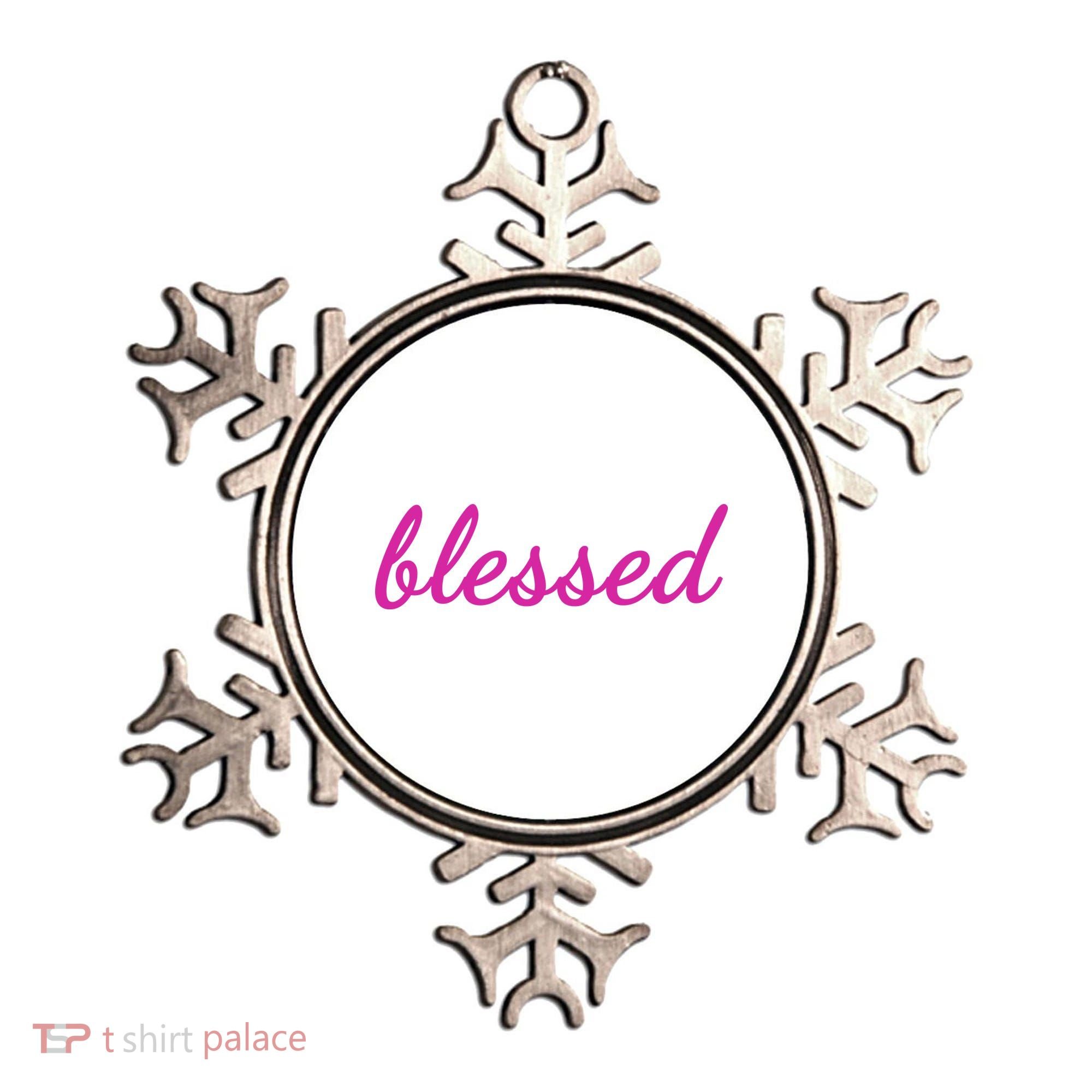 Blessed Pink Christian Ornament