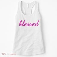 Blessed Pink Christian Women's Tank Top thumb 0