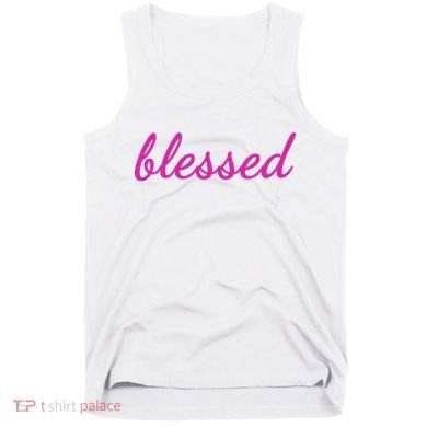 Blessed Pink Christian Tank Top