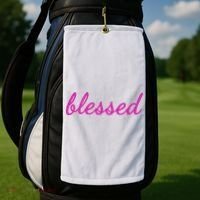 Blessed Pink Christian Golf Towel thumb 2