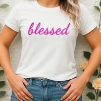 Blessed Pink Christian Women's T-Shirt thumb 2