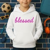 Blessed Pink Christian Kids Hoodie thumb 2