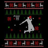 Basketball Player Christmas Cool Ugly Xmas Santa Reindeer Gift Coffee Mug thumb 5