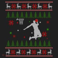 Basketball Player Christmas Cool Ugly Xmas Santa Reindeer Gift Beanie thumb 2