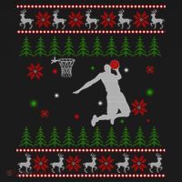 Basketball Player Christmas Cool Ugly Xmas Santa Reindeer Gift Women's Hoodie thumb 2