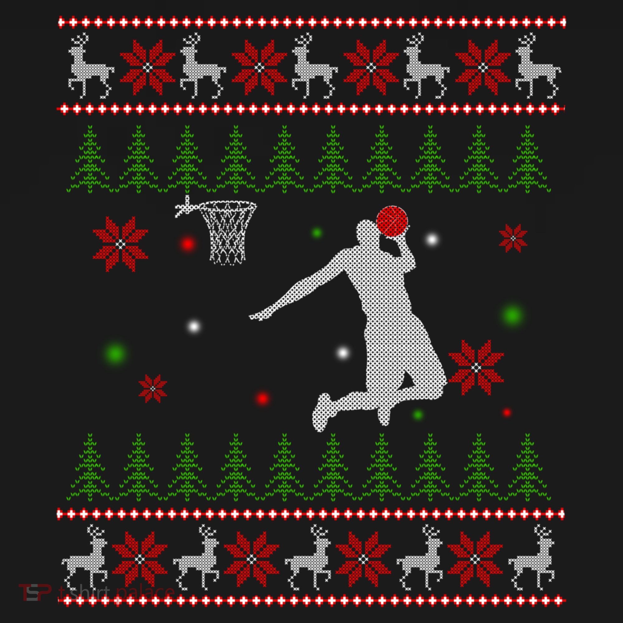 Basketball Player Christmas Cool Ugly Xmas Santa Reindeer Gift Women's Hoodie
