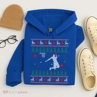 Basketball Player Christmas Cool Ugly Xmas Santa Reindeer Gift Hoodie thumb 4