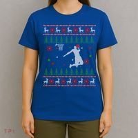 Basketball Player Christmas Cool Ugly Xmas Santa Reindeer Gift T-Shirt thumb 4