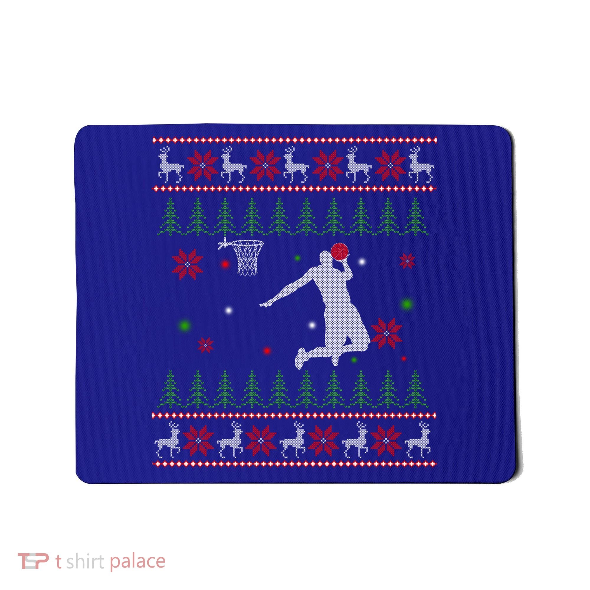 Basketball Player Christmas Cool Ugly Xmas Santa Reindeer Gift Mousepad