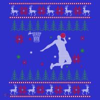 Basketball Player Christmas Cool Ugly Xmas Santa Reindeer Gift Mousepad thumb 1