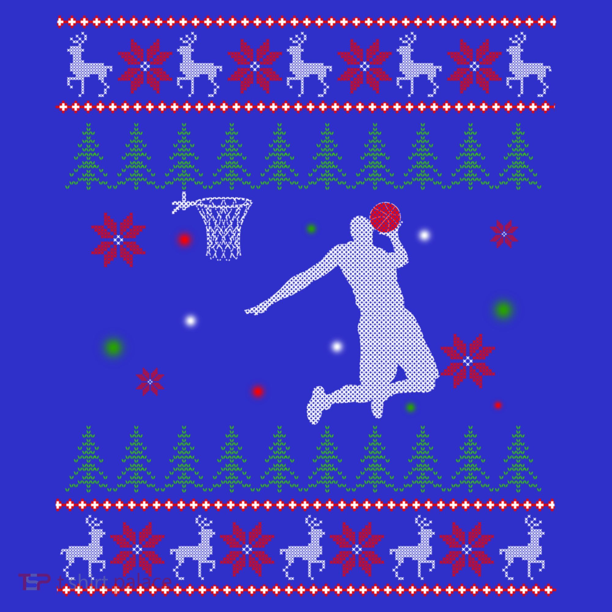 Basketball Player Christmas Cool Ugly Xmas Santa Reindeer Gift Women's Tank Top