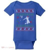 Basketball Player Christmas Cool Ugly Xmas Santa Reindeer Gift Baby Bodysuit thumb 0