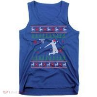 Basketball Player Christmas Cool Ugly Xmas Santa Reindeer Gift Tank Top thumb 0