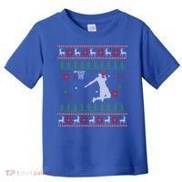 Basketball Player Christmas Cool Ugly Xmas Santa Reindeer Gift Toddler T-Shirt thumb 0