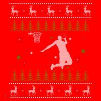 Basketball Player Christmas Cool Ugly Xmas Santa Reindeer Gift Santa Hat thumb 1