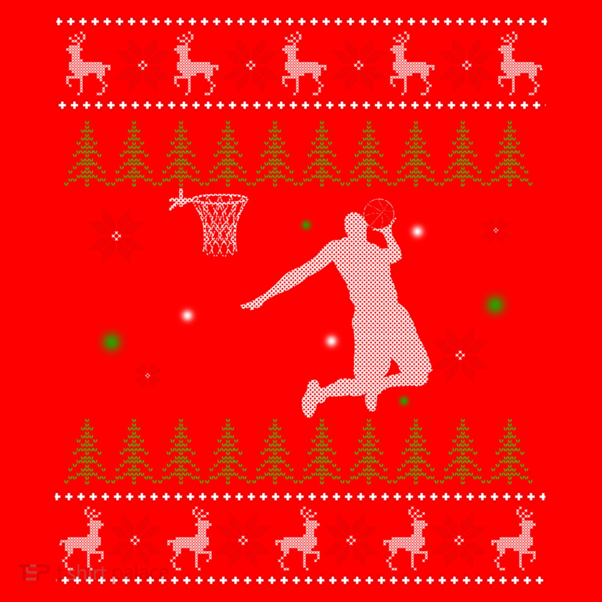 Basketball Player Christmas Cool Ugly Xmas Santa Reindeer Gift Santa Hat