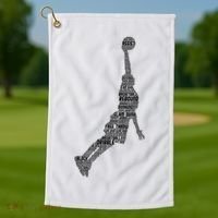Basketball Player Coach Golf Towel thumb 1