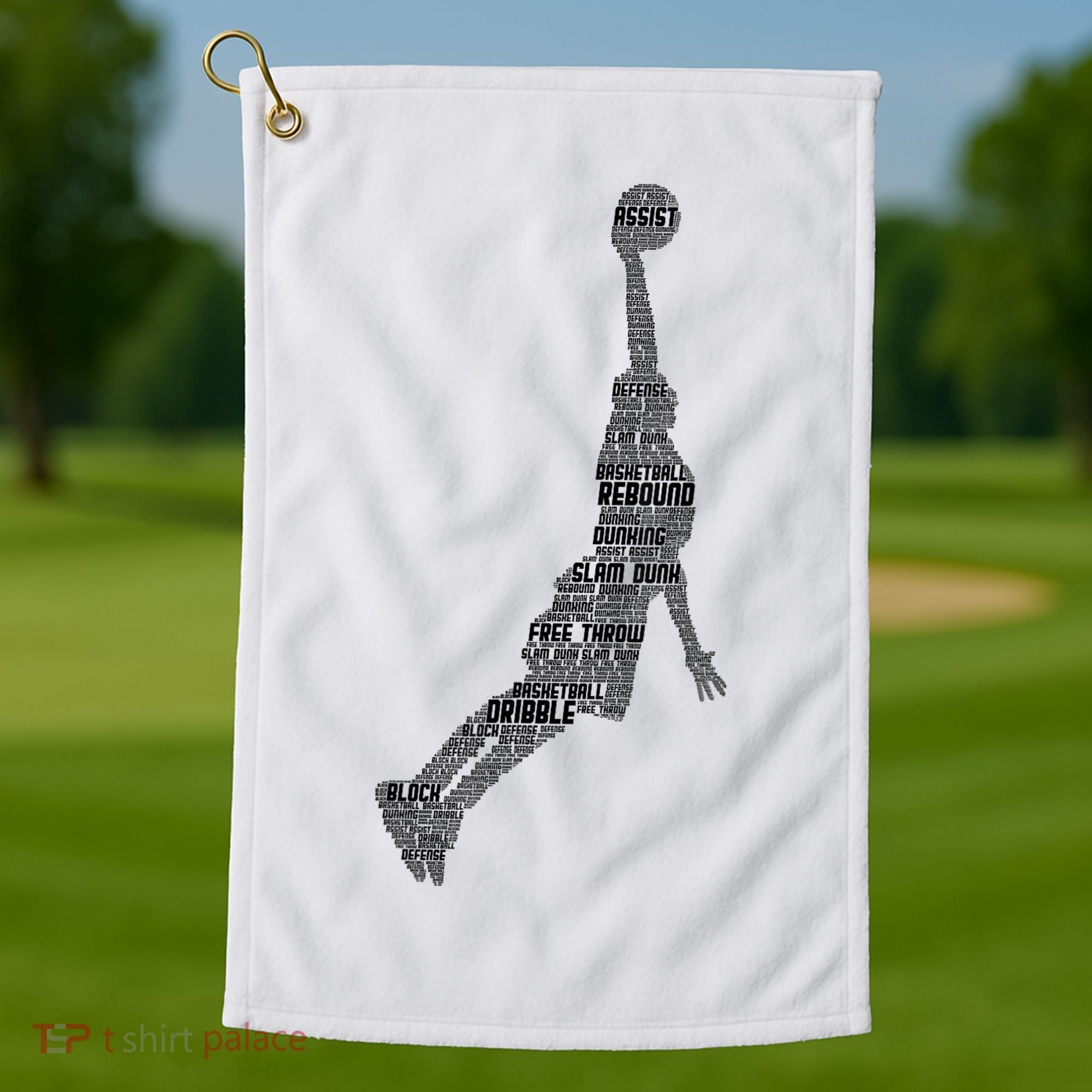Basketball Player Coach Golf Towel