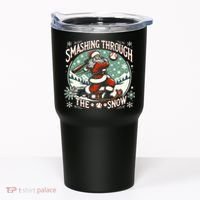 Baseball Player Christmas Santa Smashing Through The Snow  Tumbler thumb 0