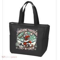 Baseball Player Christmas Santa Smashing Through The Snow  Tote Bag thumb 3