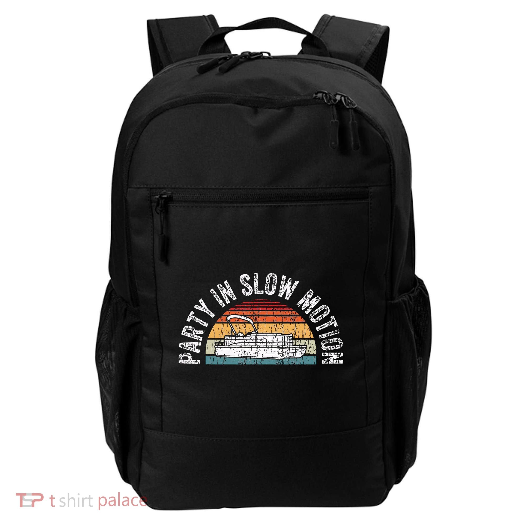Best Pontoon Captain Gifts Boat Party In Slow Motion Backpack