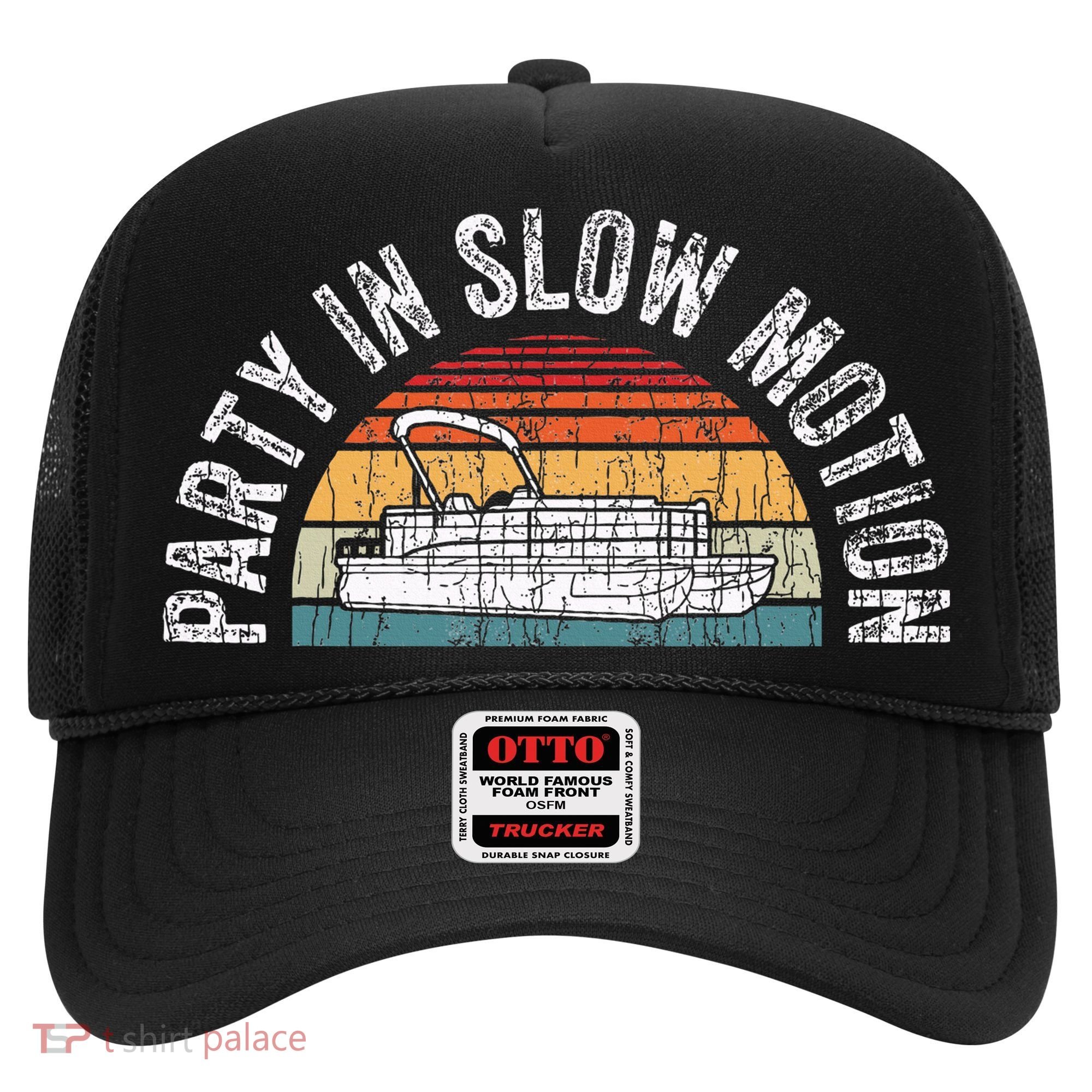 Best Pontoon Captain Gifts Boat Party In Slow Motion Hat