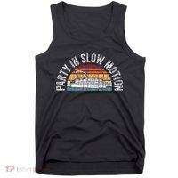Best Pontoon Captain Gifts Boat Party In Slow Motion Tank Top thumb 0