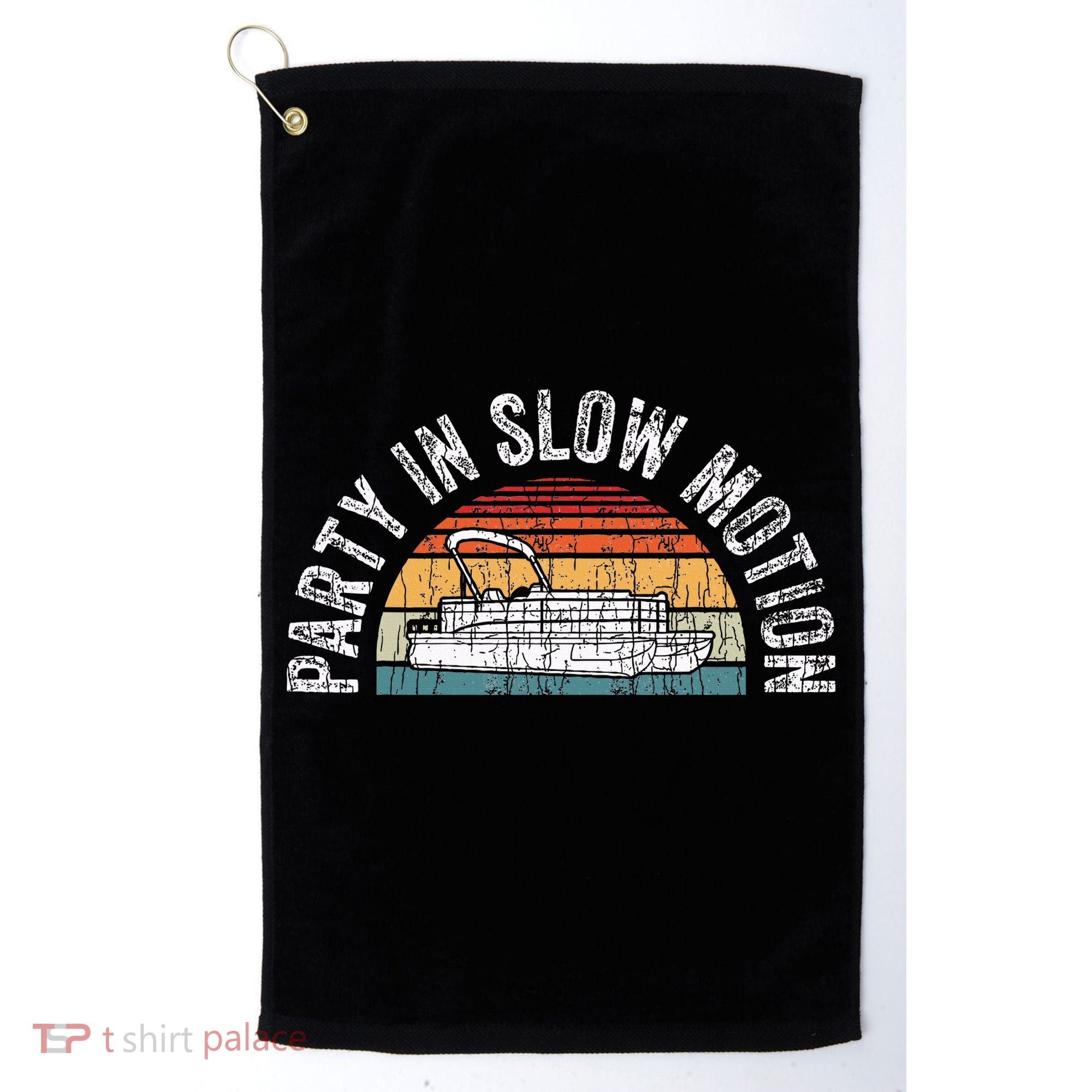 Best Pontoon Captain Gifts Boat Party In Slow Motion Golf Towel