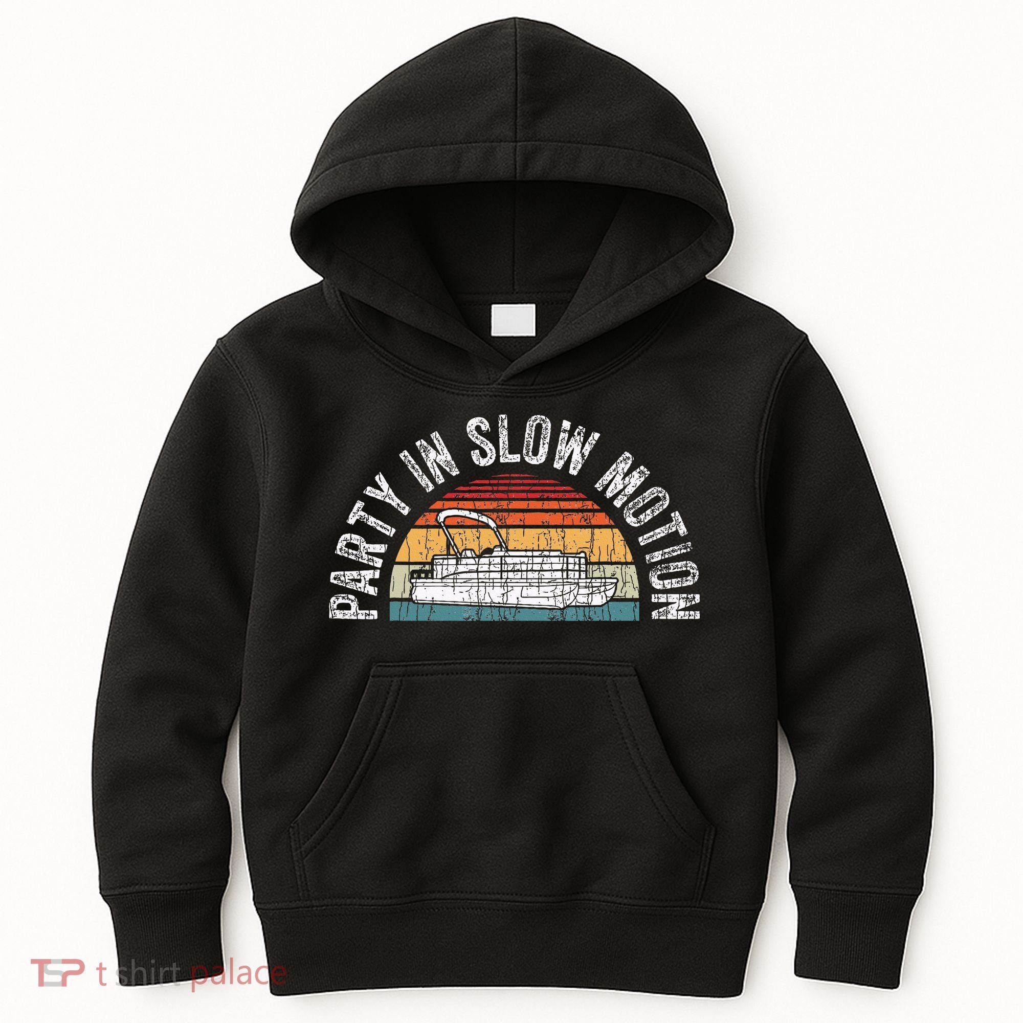 Best Pontoon Captain Gifts Boat Party In Slow Motion Kids Hoodie