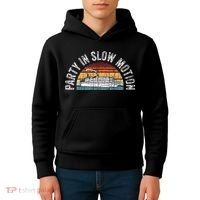 Best Pontoon Captain Gifts Boat Party In Slow Motion Kids Hoodie thumb 4