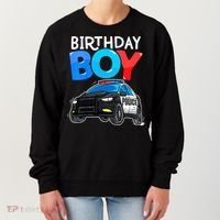 Birthday Police Car Policeman Theme Birthday Women's Sweatshirt thumb 0