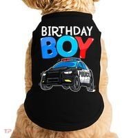 Birthday Police Car Policeman Theme Birthday Doggie Tank thumb 0