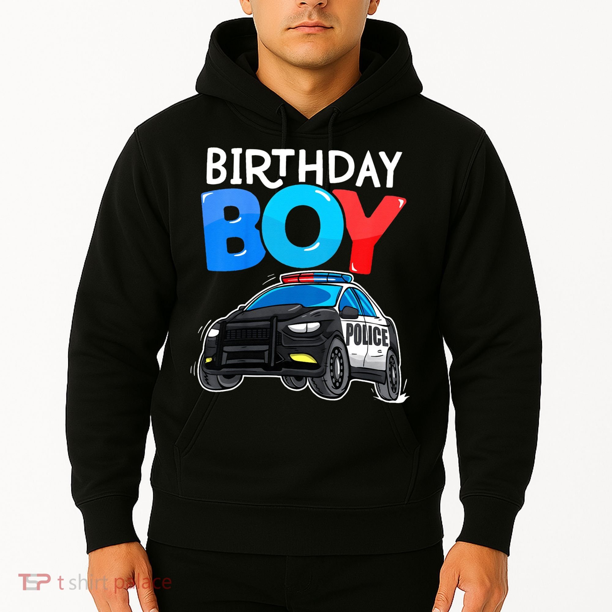 Birthday Police Car Policeman Theme Birthday Hoodie